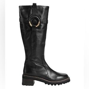 SEE BY CHLOÉ
45mm Hana Leather Tall Boots In Black